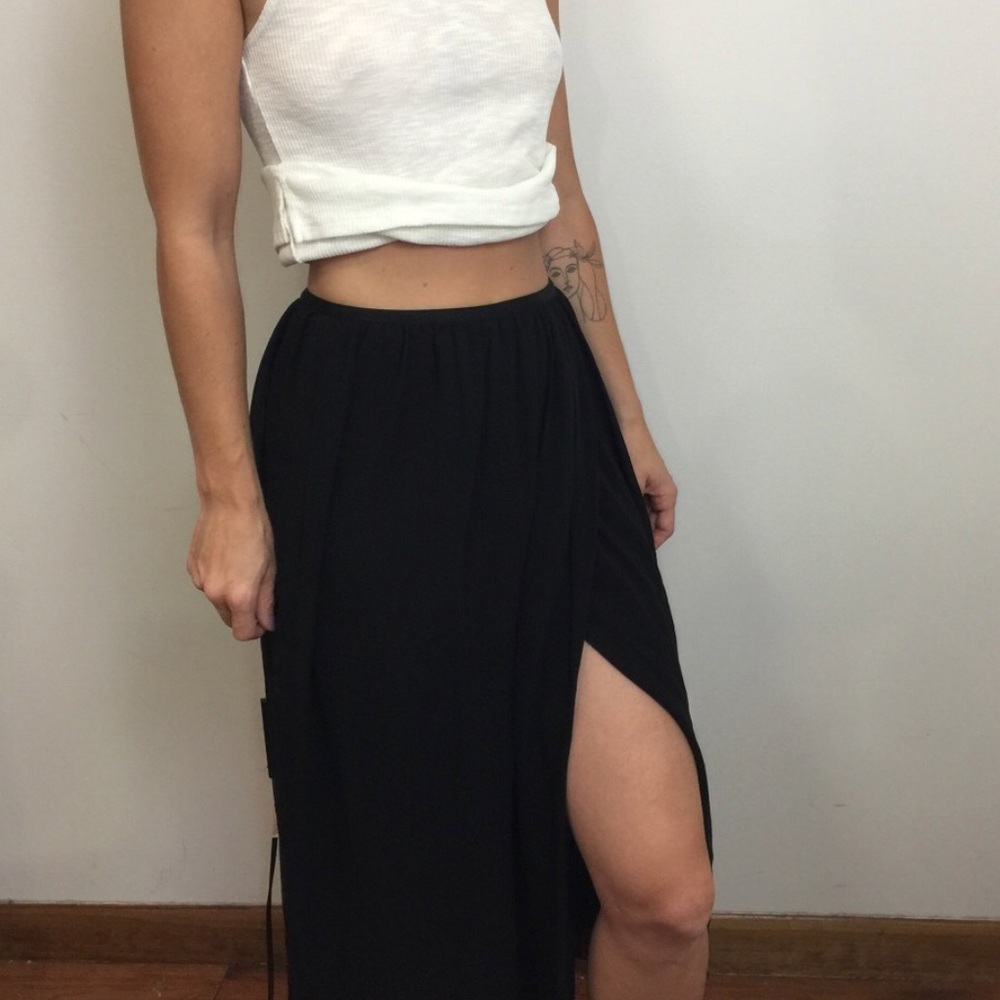 Aritzia Silk Slit Dress